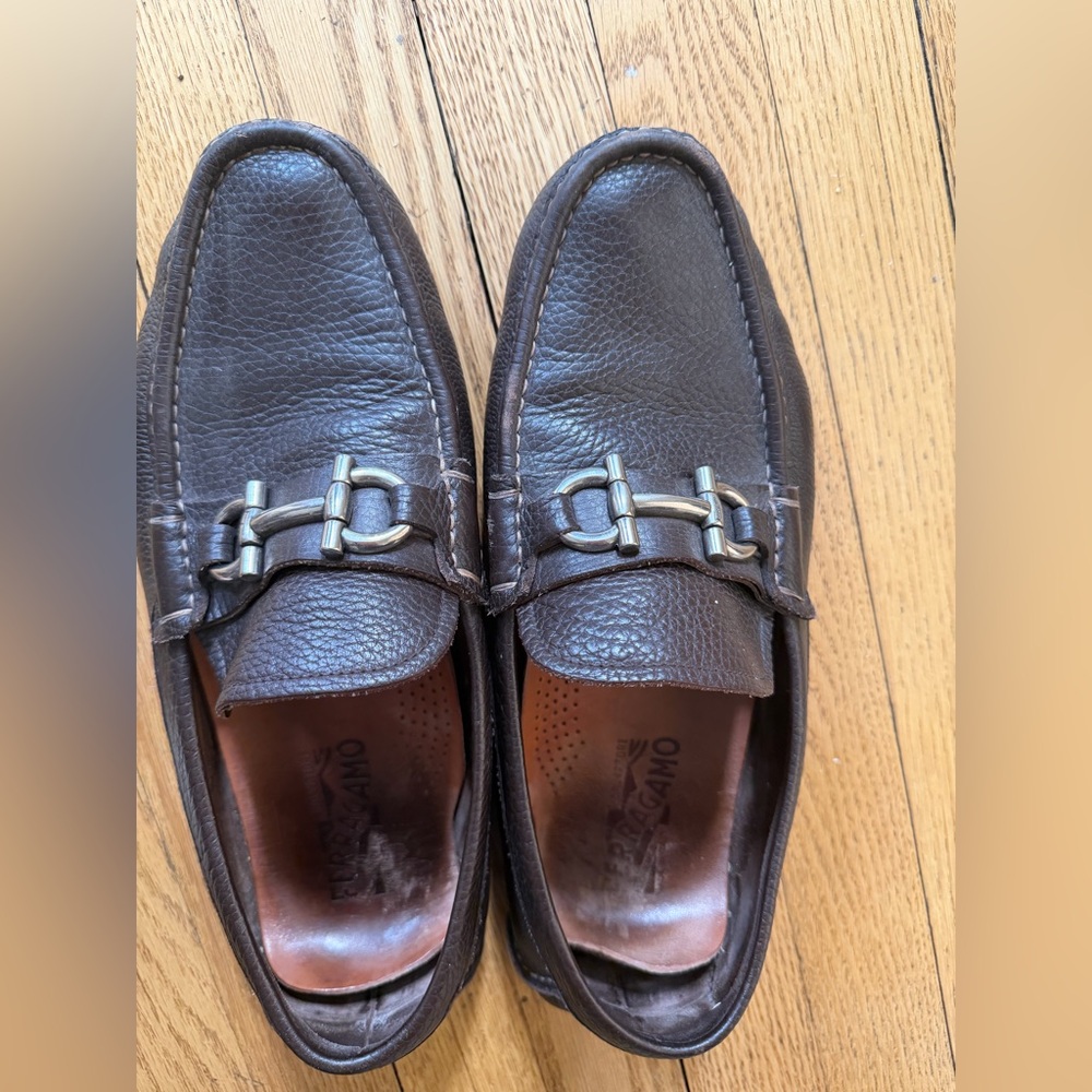 Ferragamo Brown Leather Loafers